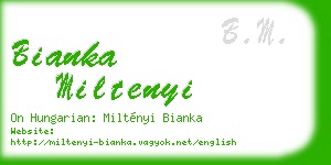 bianka miltenyi business card